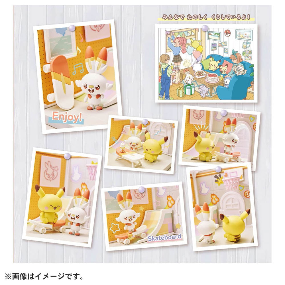 POKEMON POKE PEACE HOUSE STUDIO HIBANNY AND PIKACHU | TAKARA TOMY POKEMON POKE PEACE HOUSE STUDIO HIBANNY AND PIKACHU | TAKARA TOMY